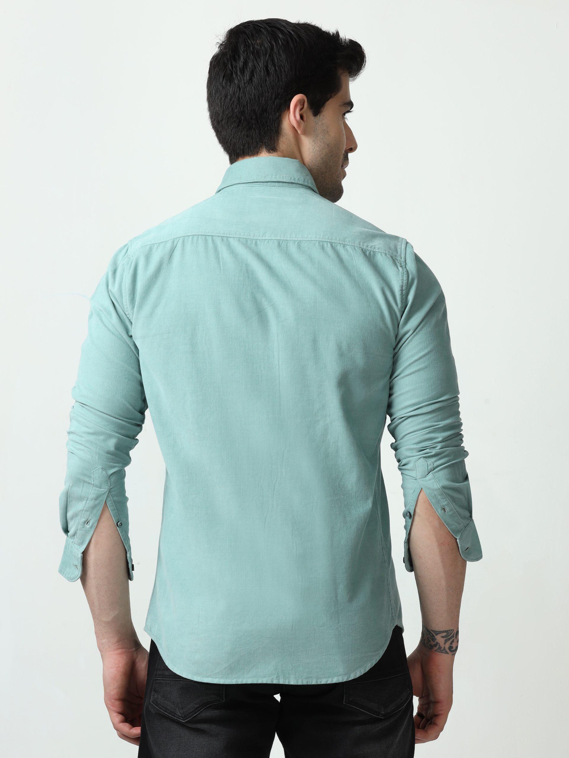 Turquoise Green Corduroy Shirt